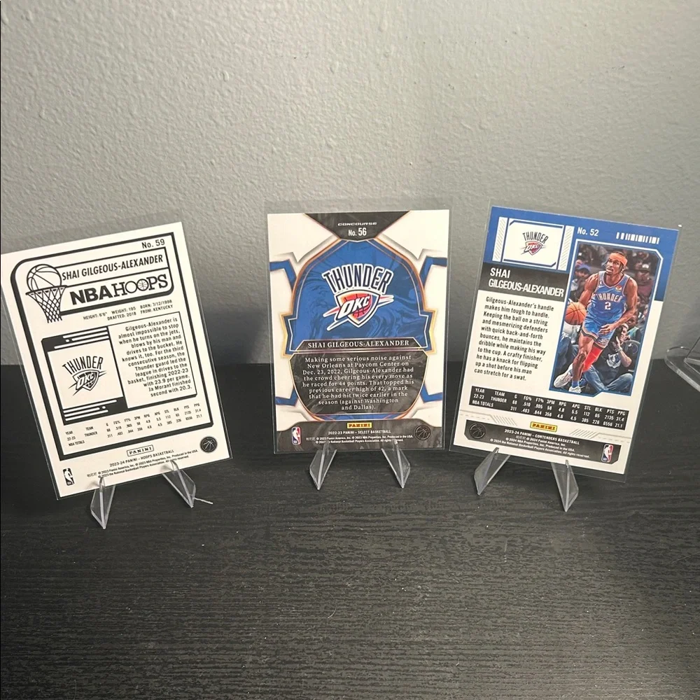 Shai Gilgeous-Alexander OKC Thunder lot NBA Hoops Blue Select contenders - Picture 5 of 5